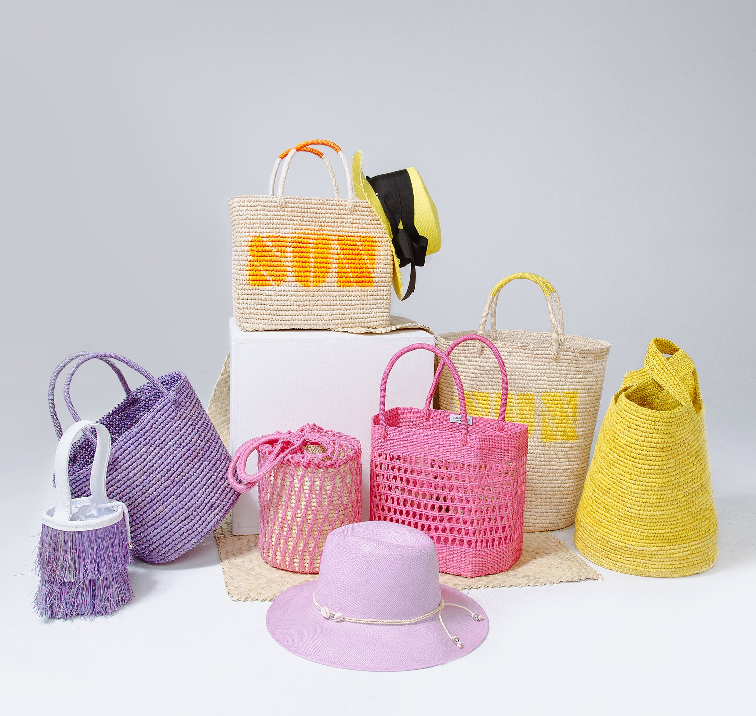 Sac cabas en paille tressée souple « Bolso Playero »