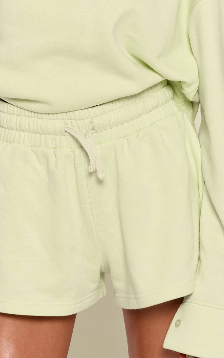 Citron Vert Short De Jogging Mini En Molleton Bouclette