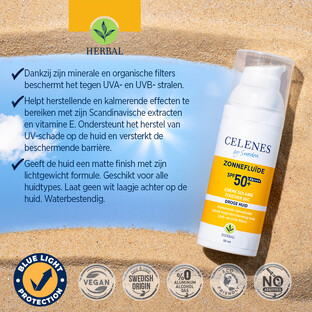 Celenes by Sweden Herbal Sun Dry Touch Fluïde SPF50  Zonnecrème 50ML
