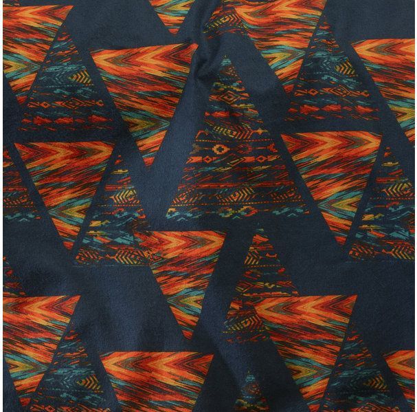 De Witte Lietaer Dekbedovertrek Caspian Eclipse Blue - Eenpersoons - 140 x 200/220 cm - Katoen Flanel