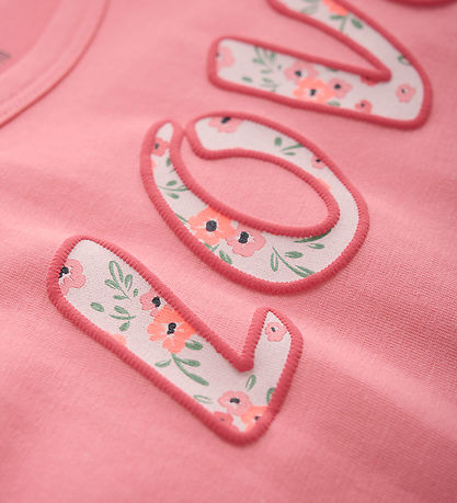 Minymo T-Shirt - Strawberry Pink m. Text