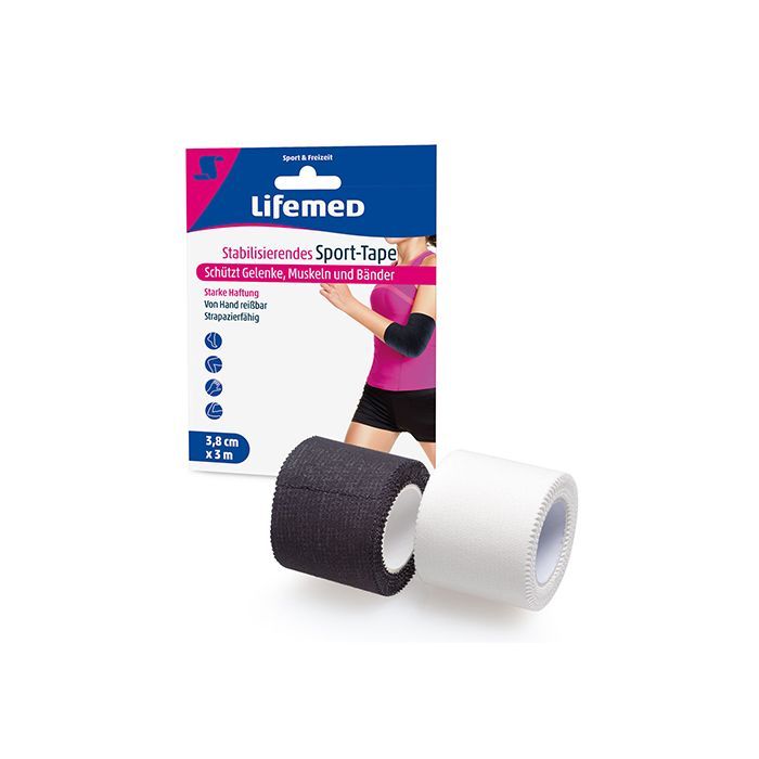 Lifemed Stabilisierendes Sport-Tape 3 m x 3,8 cm farbig sortiert