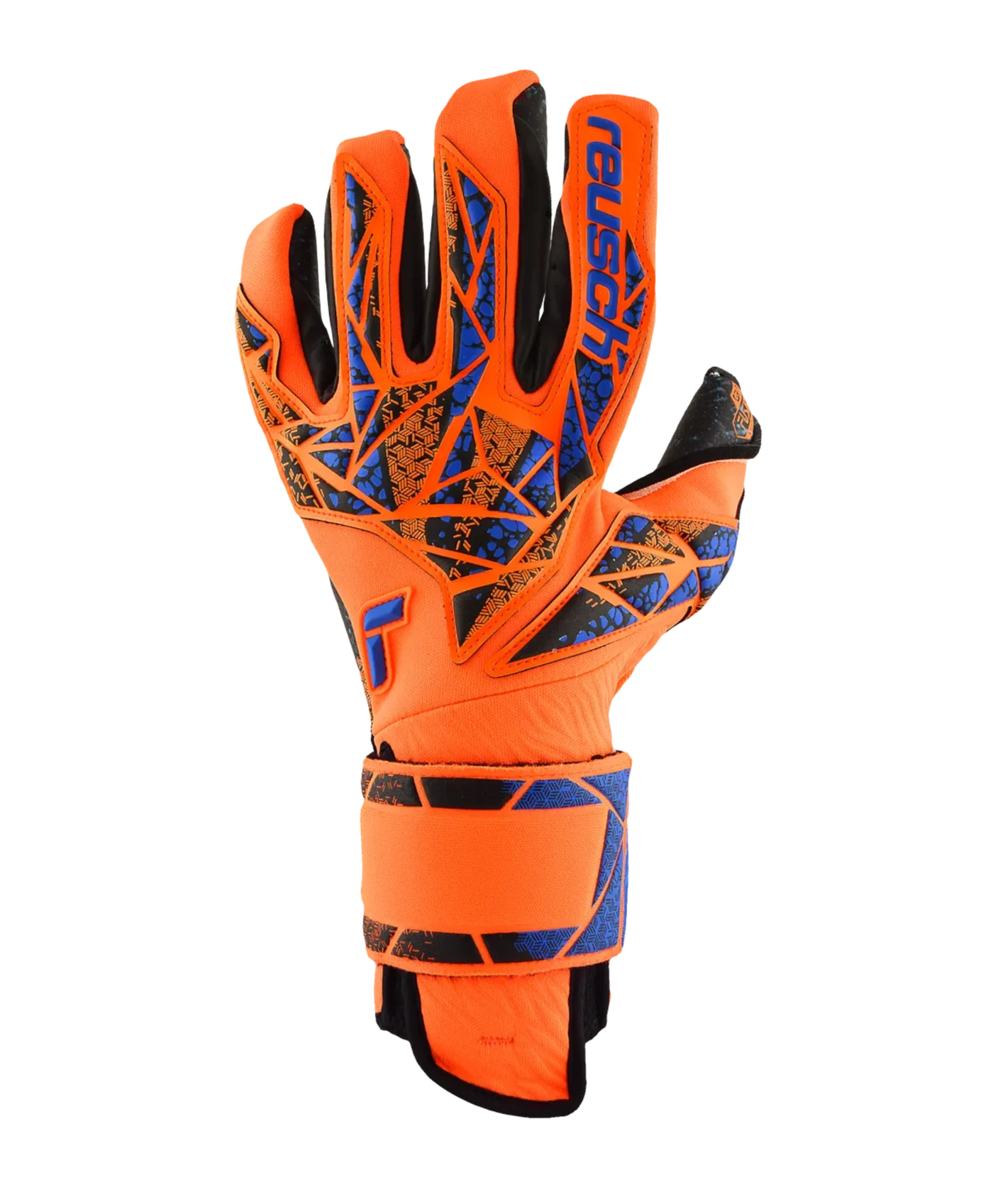 Reusch Attrakt Fusion Guardian TW-Handschuhe Night Spark 2024 Orange Blau Schwarz F2211