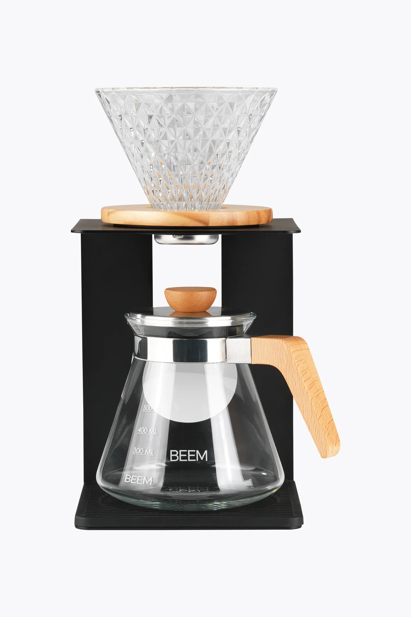 BEEM Kaffeebereiter Set Pour Over 4-tlg. 600ml Schwarz/Edelstahl