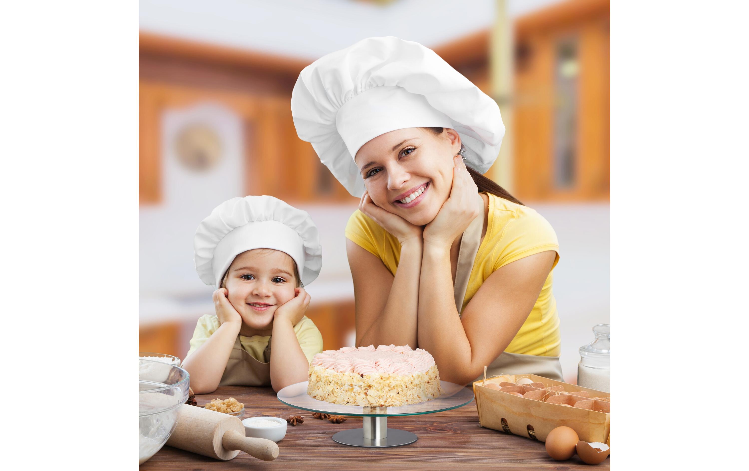 Tortenplatte Silber/TransparentDrehbarer Kuchenständer