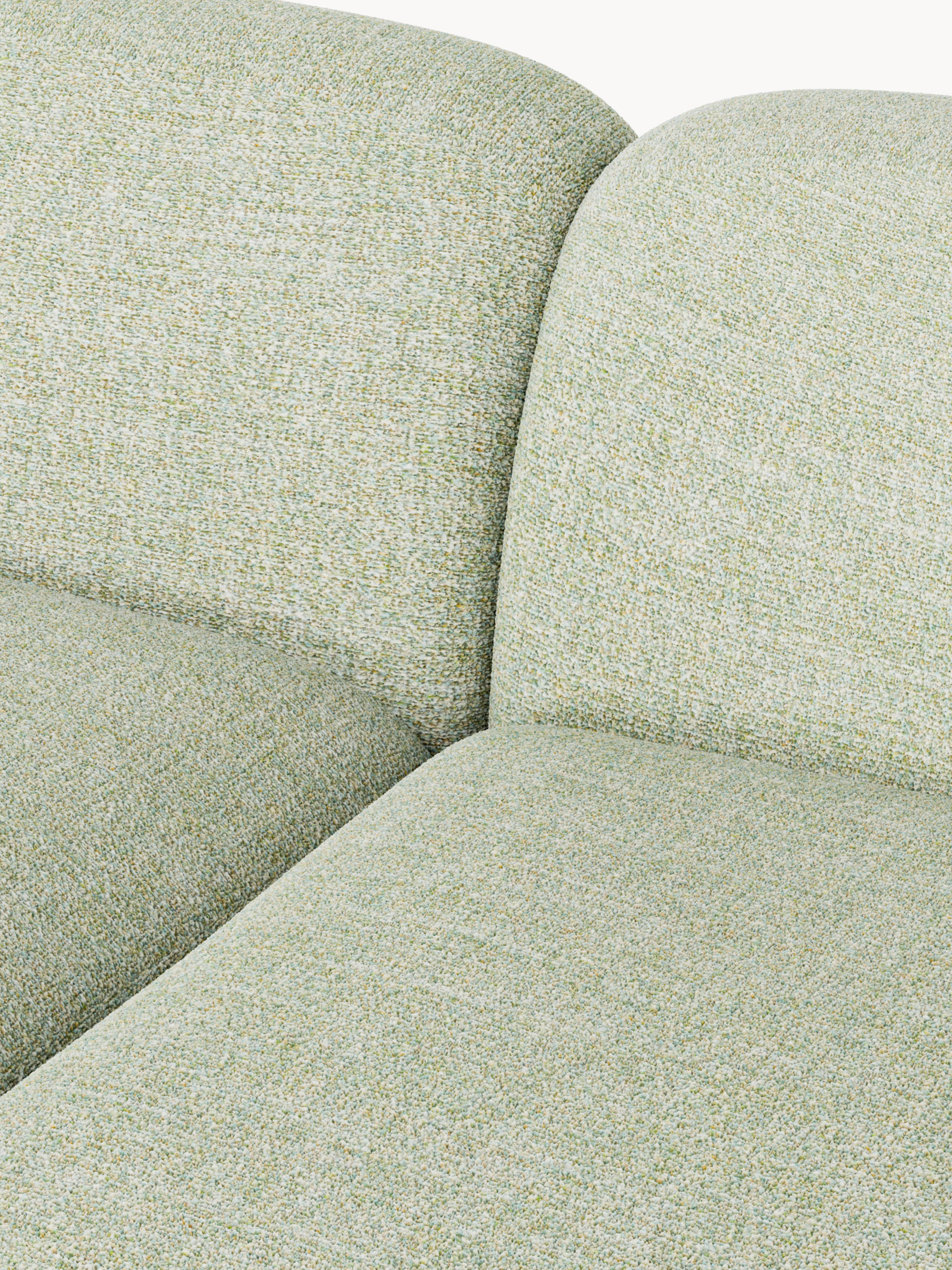 Modulaire bouclé XL hoekbank Wolke met chaise longue