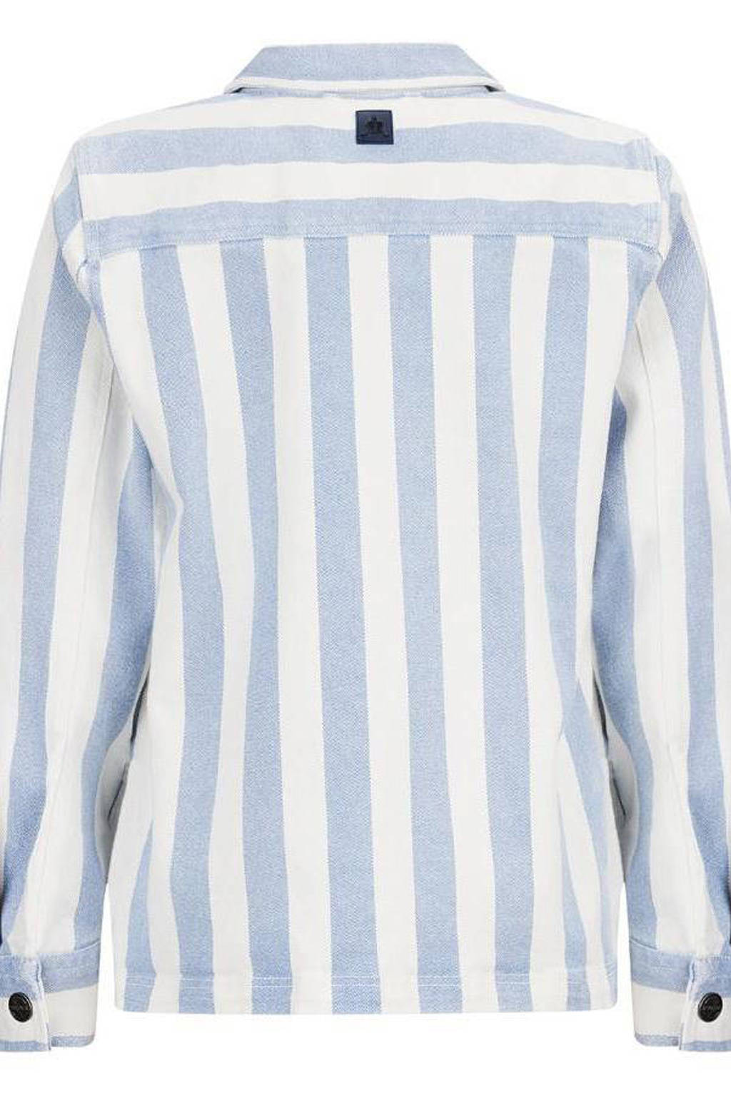 Retour Jeans overshirt Bruce lichtblauw/wit
