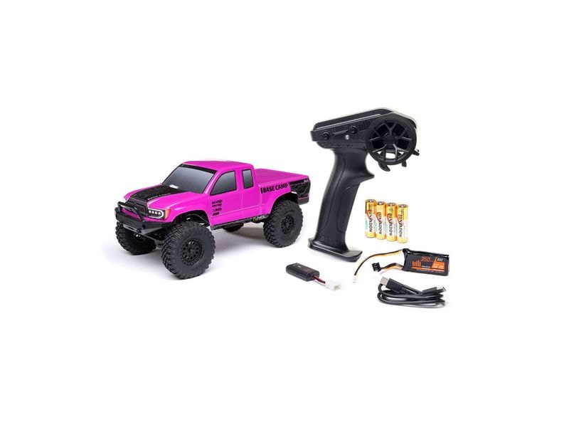 Axial Rock Crawler SCX24 Base Camp 4WD, Pink RTR 1:24 Rock Crawler Brushed RTR mit Akku & Ladegerät