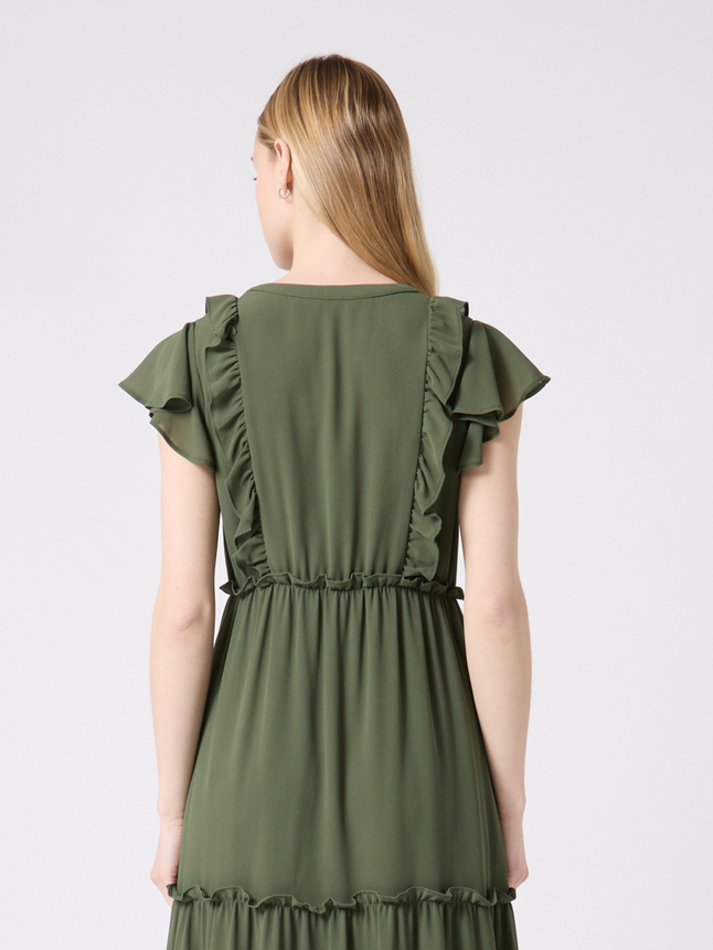 Robe longue manches courtes