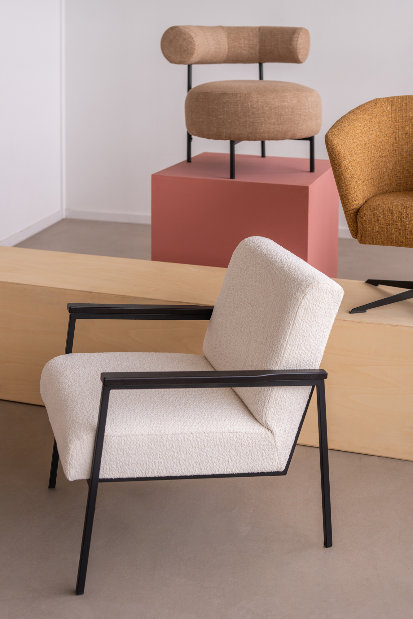 Fauteuil Rosie ecru