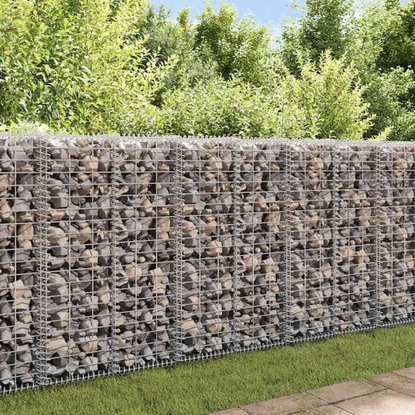 vidaXL Gabionkurv med lokk galvanisert tråd 100 x 30 x 30 cm