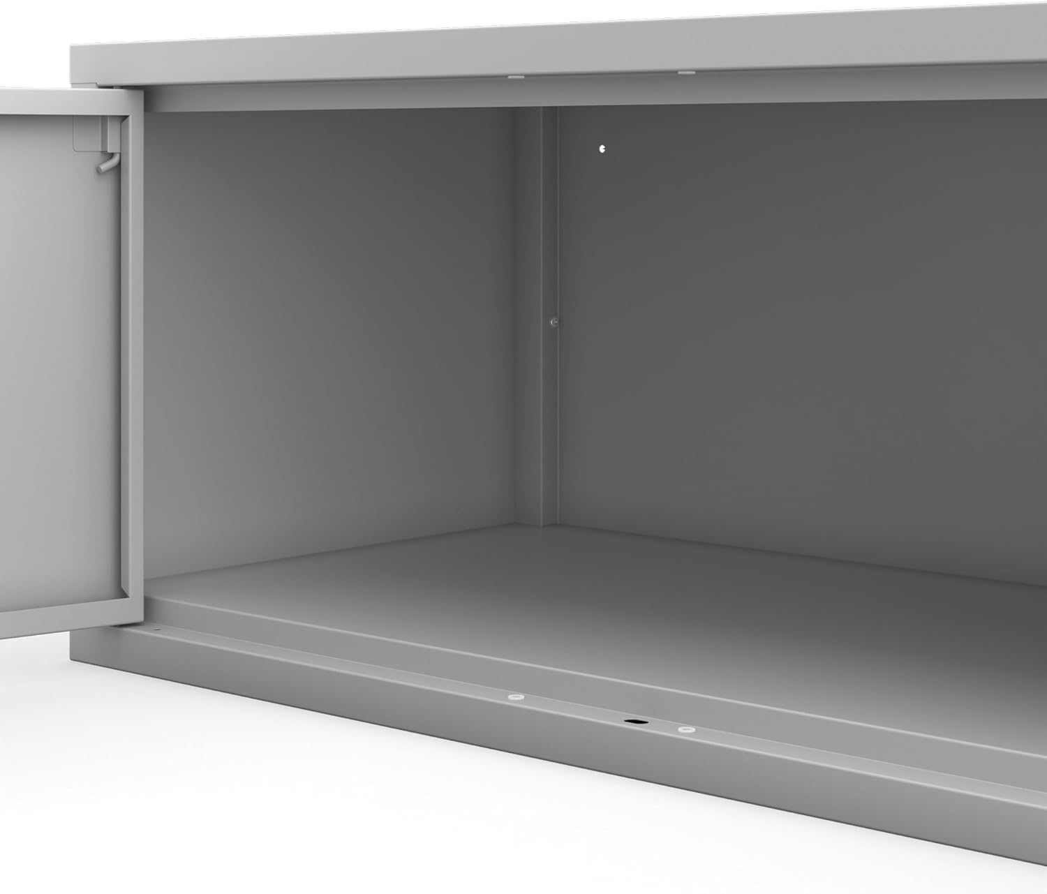 Jan Nowak Aktenschrankaufsatz C01L Aufsatz für Aktenschrank Büroschrank Metall Pulverbeschichtung Flügeltüren 38 x 80 x 40 cm (Grau)