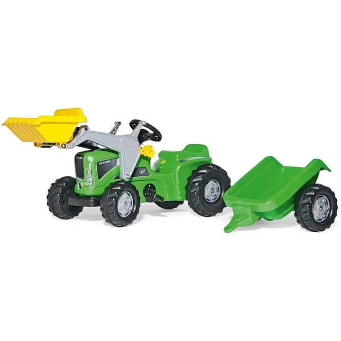 Trettraktor mit Anhänger und Frontlader - rollyKiddy Futura