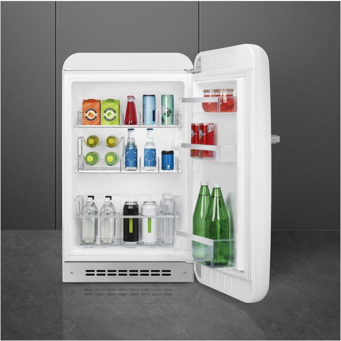 SMEG Stand-Kühlschrank 50's Retro Style FAB10HRWH5 Weiß