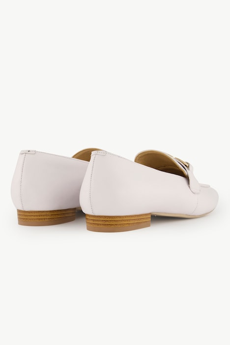 Leder-Loafer, Ringschnalle, Weite H