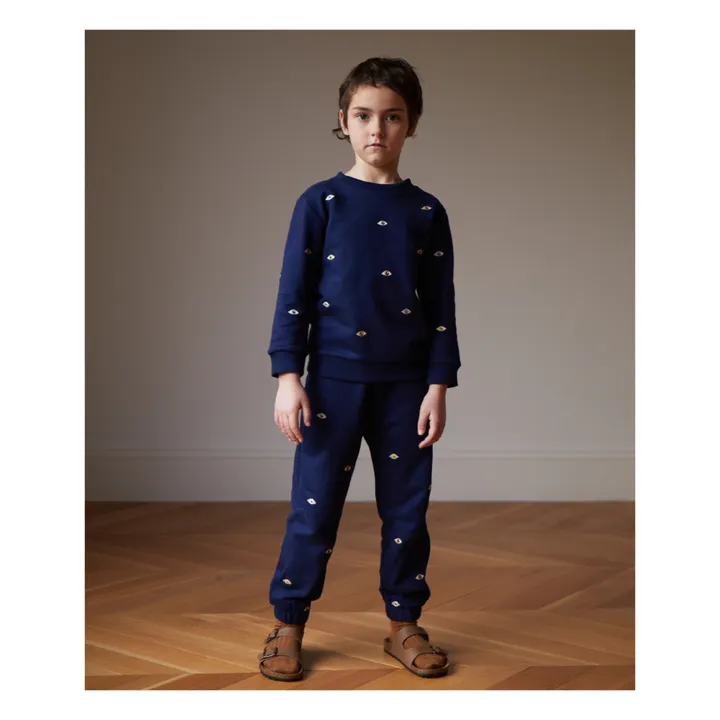 Oeuf NYC Sweat Broderie Œil | Bleu marine