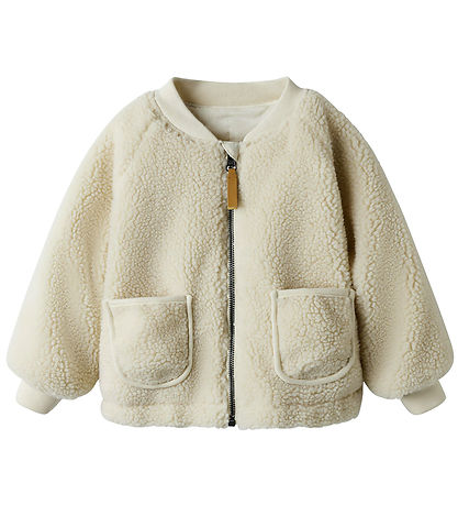 Lil' Atelier Fleecejacke - NmnLajo - Turteltaube/Rainbow