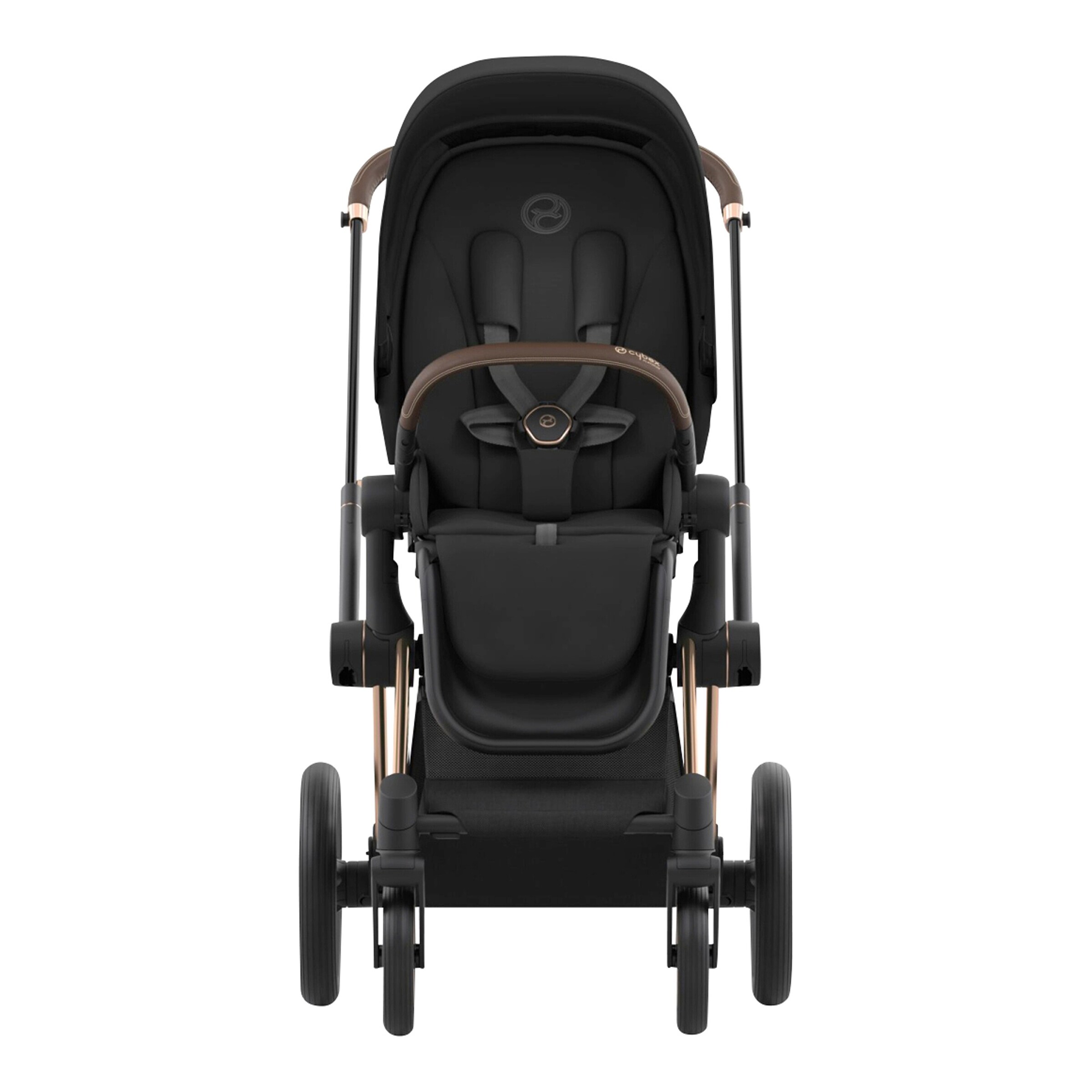 Cybex - PLATINUM Kombikinderwagen e-PRIAM Comfort Bundle rosegold / sepia black