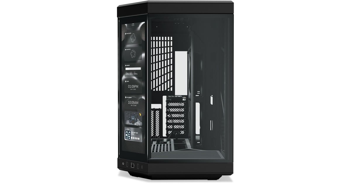 HYTEY70 Touch Infinite midi tower behuizing  (Zwart | 2x USB-A | 1x USB-C | Tempered Glass)