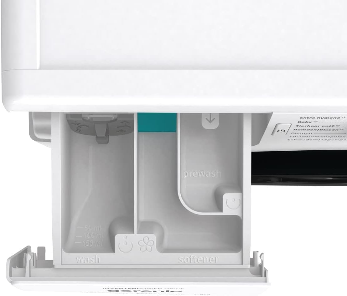 Gorenje WAM 84 AP Waschmaschine mit Dampffunktion / 8 kg / 1400 U / 16 Programme/AquaStop/Inverter PowerDrive Motor/Edelstahltrommel/Kindersicherung/EEK A/weiß