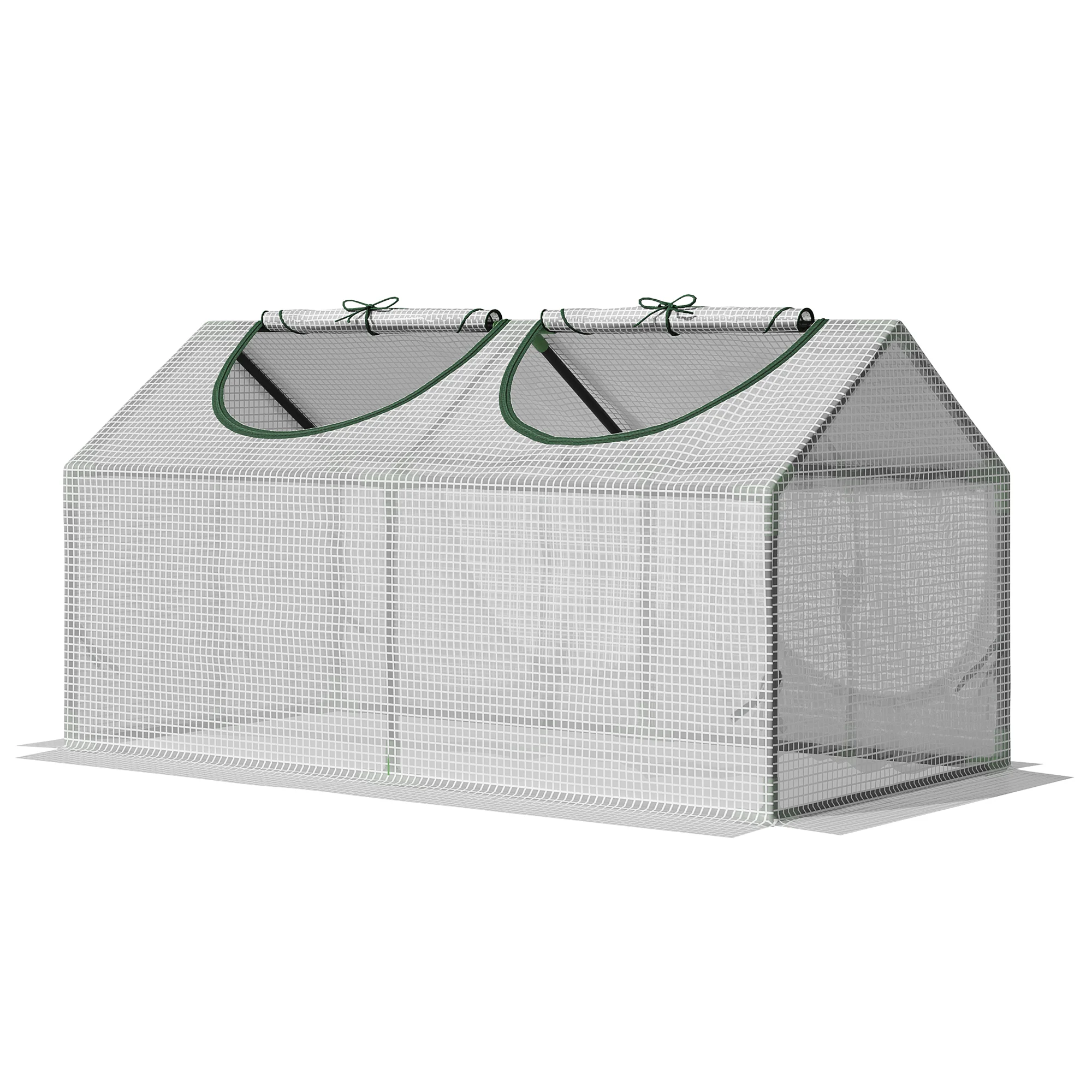 Estufa Outsunny Terrace 120x60x60 cm em aço para jardim com 2 janelas de enrolar, ideal para cultivo de plantas, vegetais e flores. Translúcida.