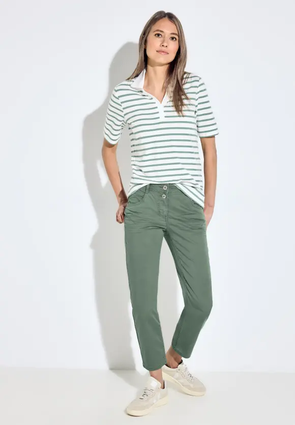 Casual Fit Hose - raw salvia green