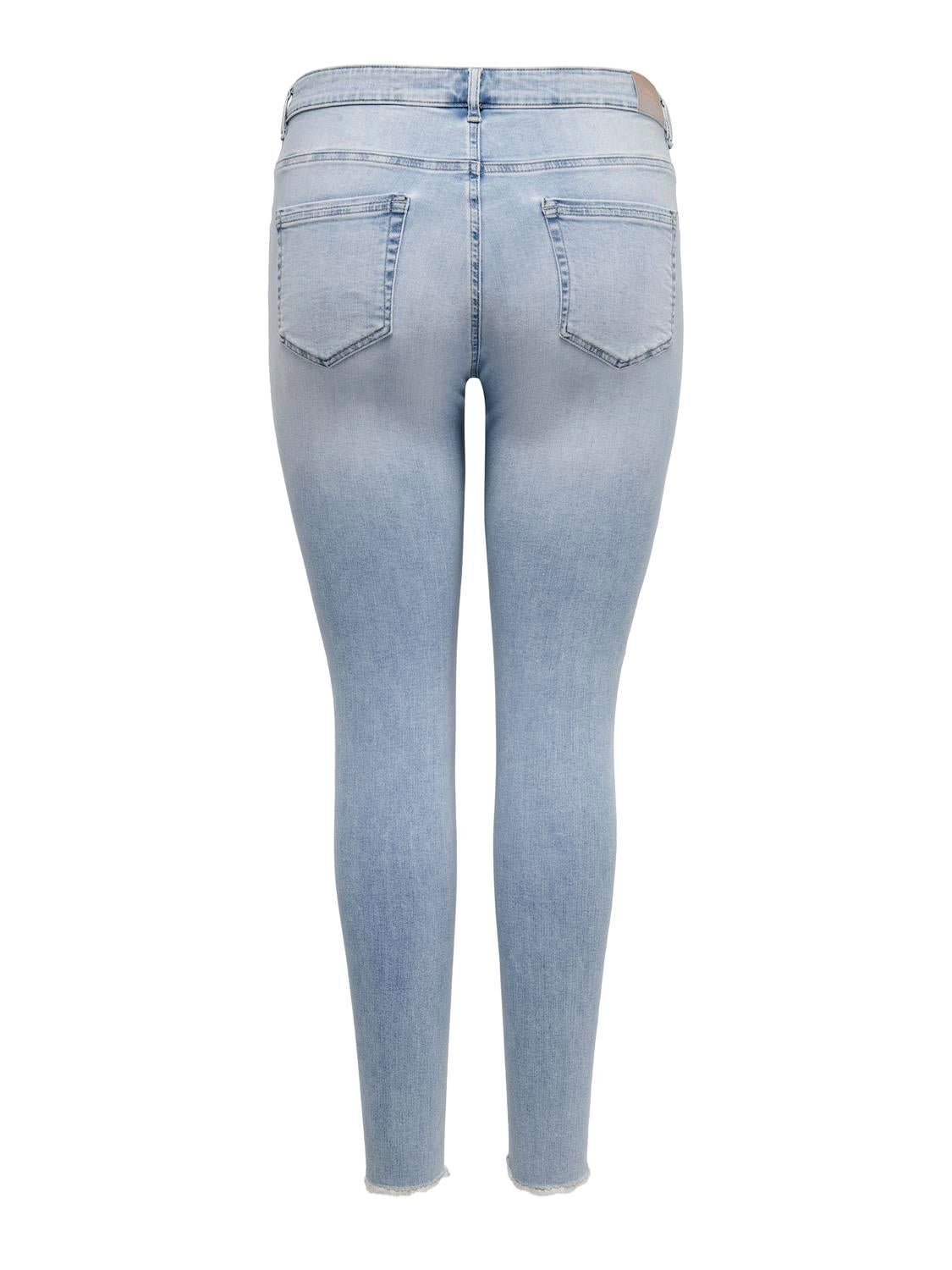 CARWILLY Mittlere Taille Skinny Fit Jeans Light Blue Denim