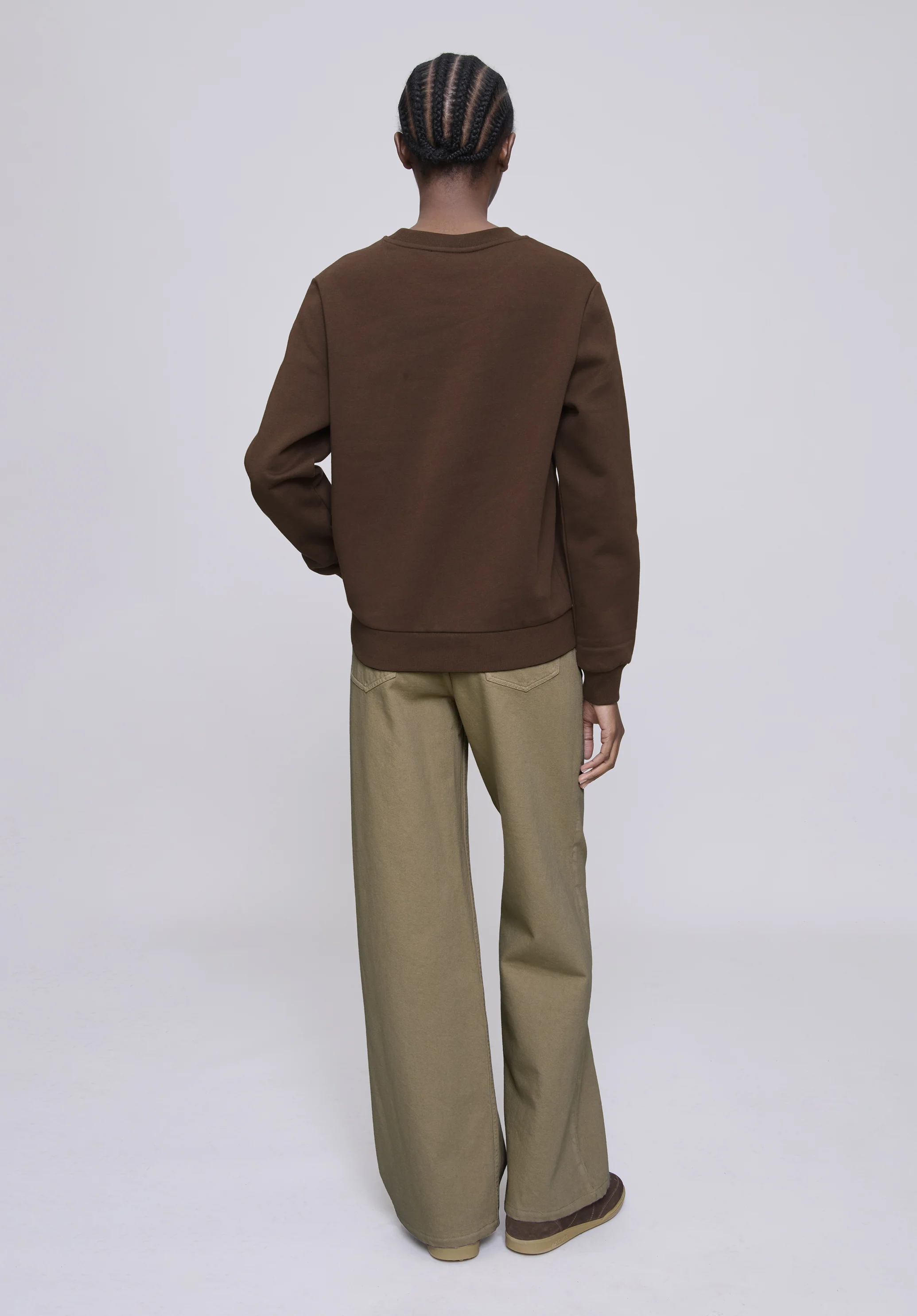 sweat standard rue madame - GOTS - Marron/ecru