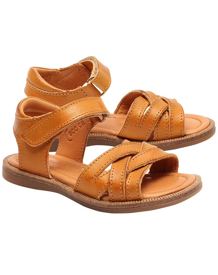 Leder-Sandalen BESSA in mustard