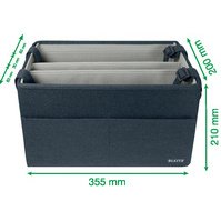 Sacoche Desk Sharing, en tissu, gris velours