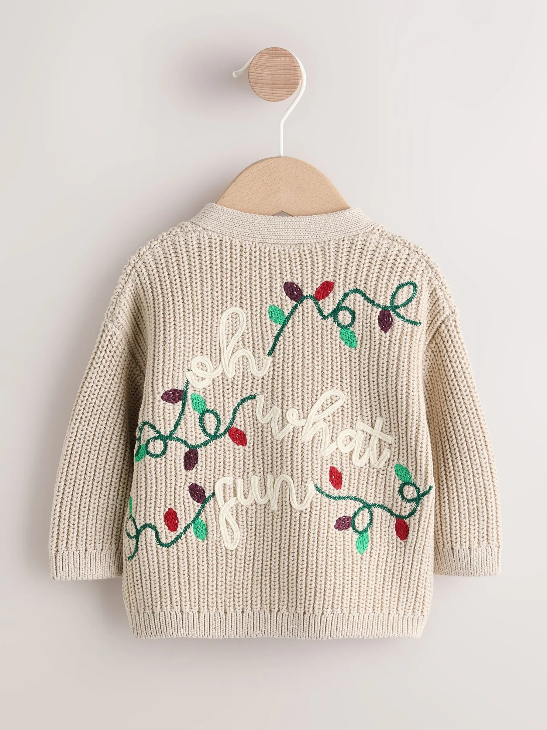 Natuurlijk Oh Wat Leuk Kerstmis - Gebreid babyvest