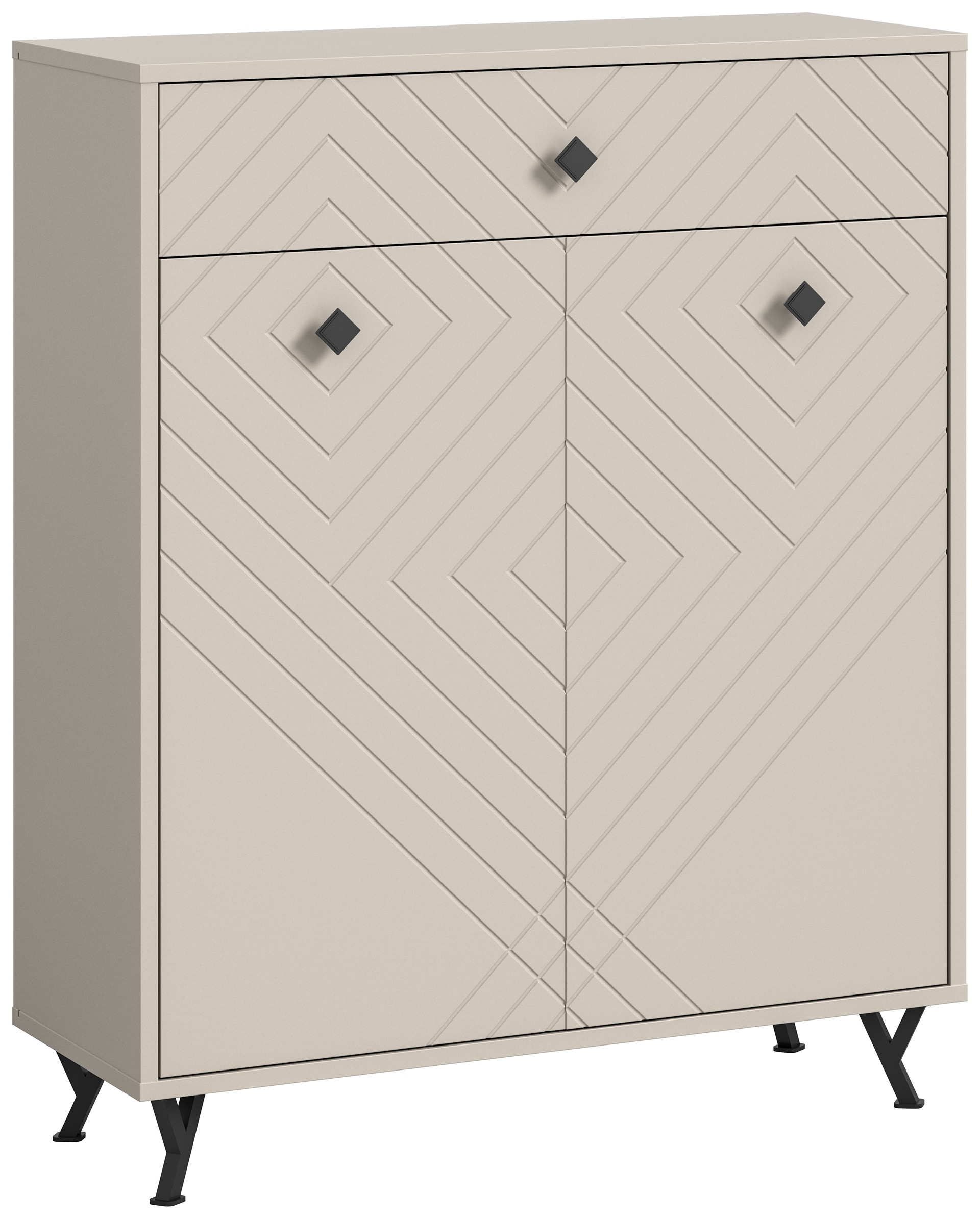 Schuhkommode NOTES Sandbeige 80x100 cm