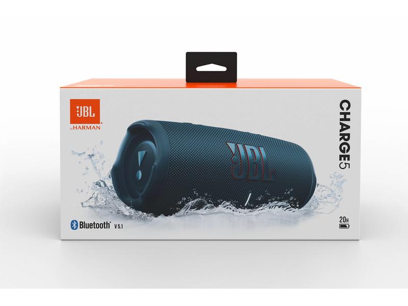 JBL Bluetooth Speaker Charge 5 Blau Tragbarer wasserdichter Lautsprecher mit Powerbank