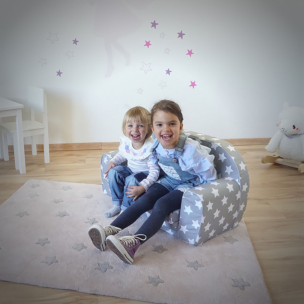 Knorrtoys® Sofa »Grey White Stars« für Kinder; Made in Europe