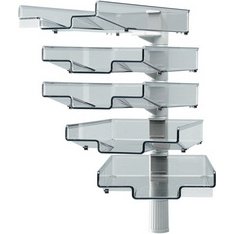 Colonne pivotante avec 5 bacs courrier