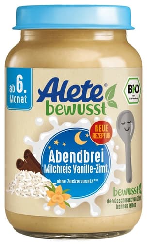 ALETE bewusst BIO Abendbrei Milchreis Vanille-Zimt 190g