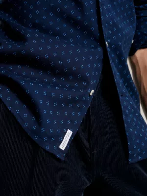 Camisa Slim de Sarja Escovada