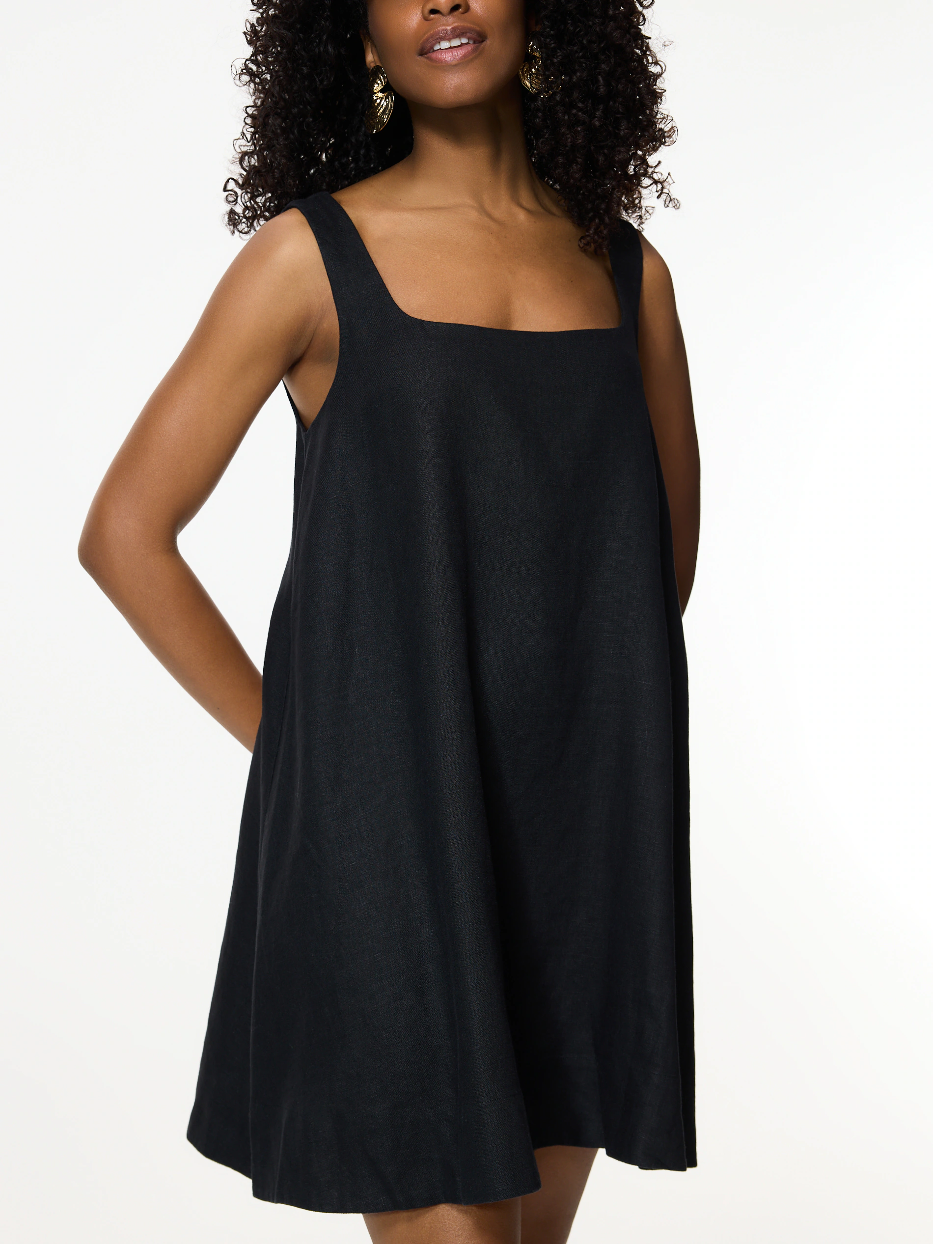 Mini-Leinenkleid
