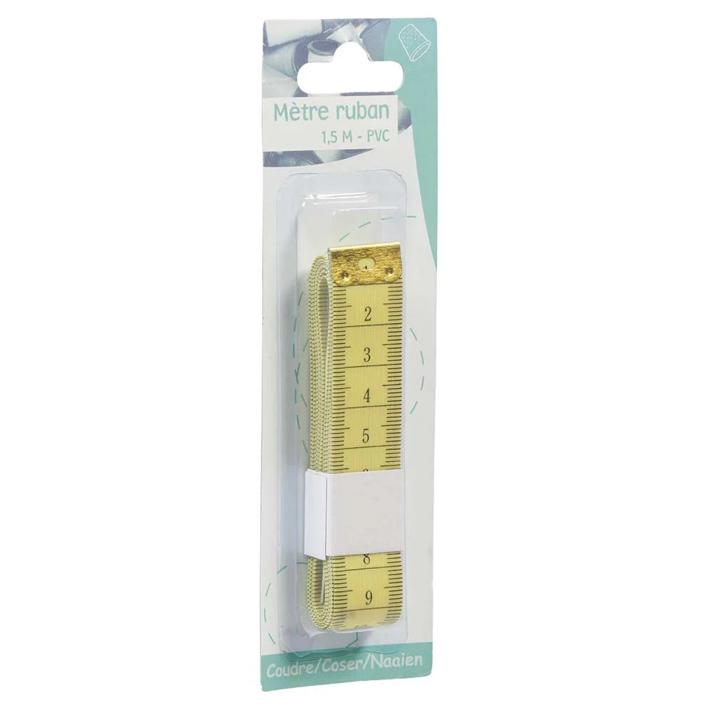 Mètre ruban pvc jaune 1,5 m