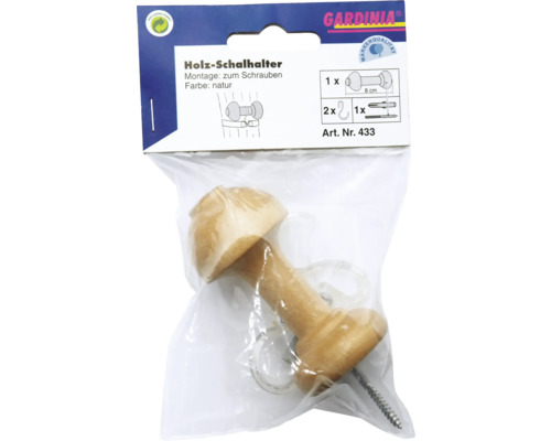 Sjaalhouder met haak Lugano naturel 8 cm