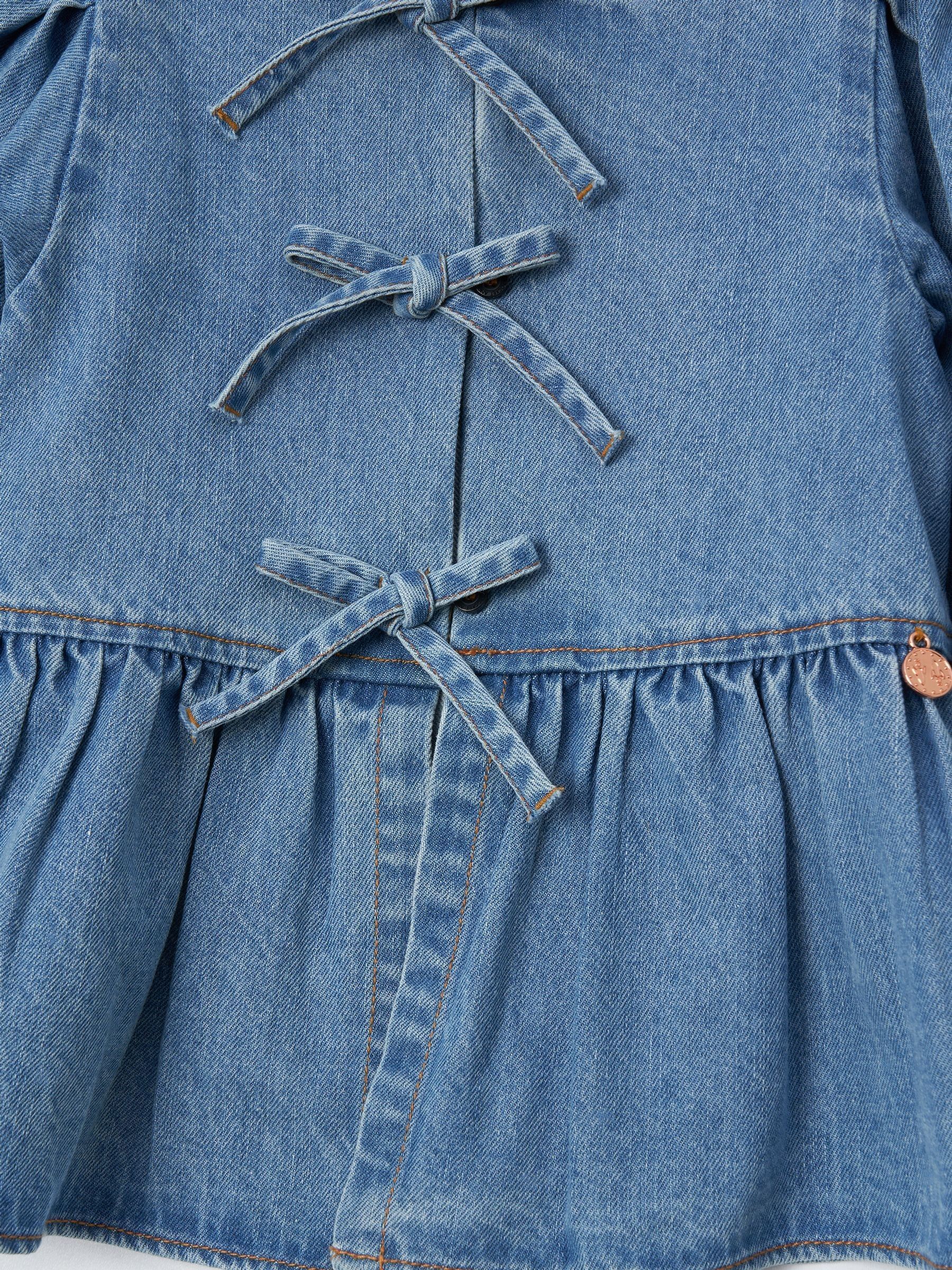 Angel & Rocket Ria Broderie Tie Front Peplum Top