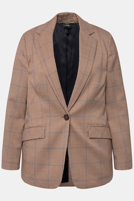 Blazer, Karomuster, Reverskragen, Klappentaschen