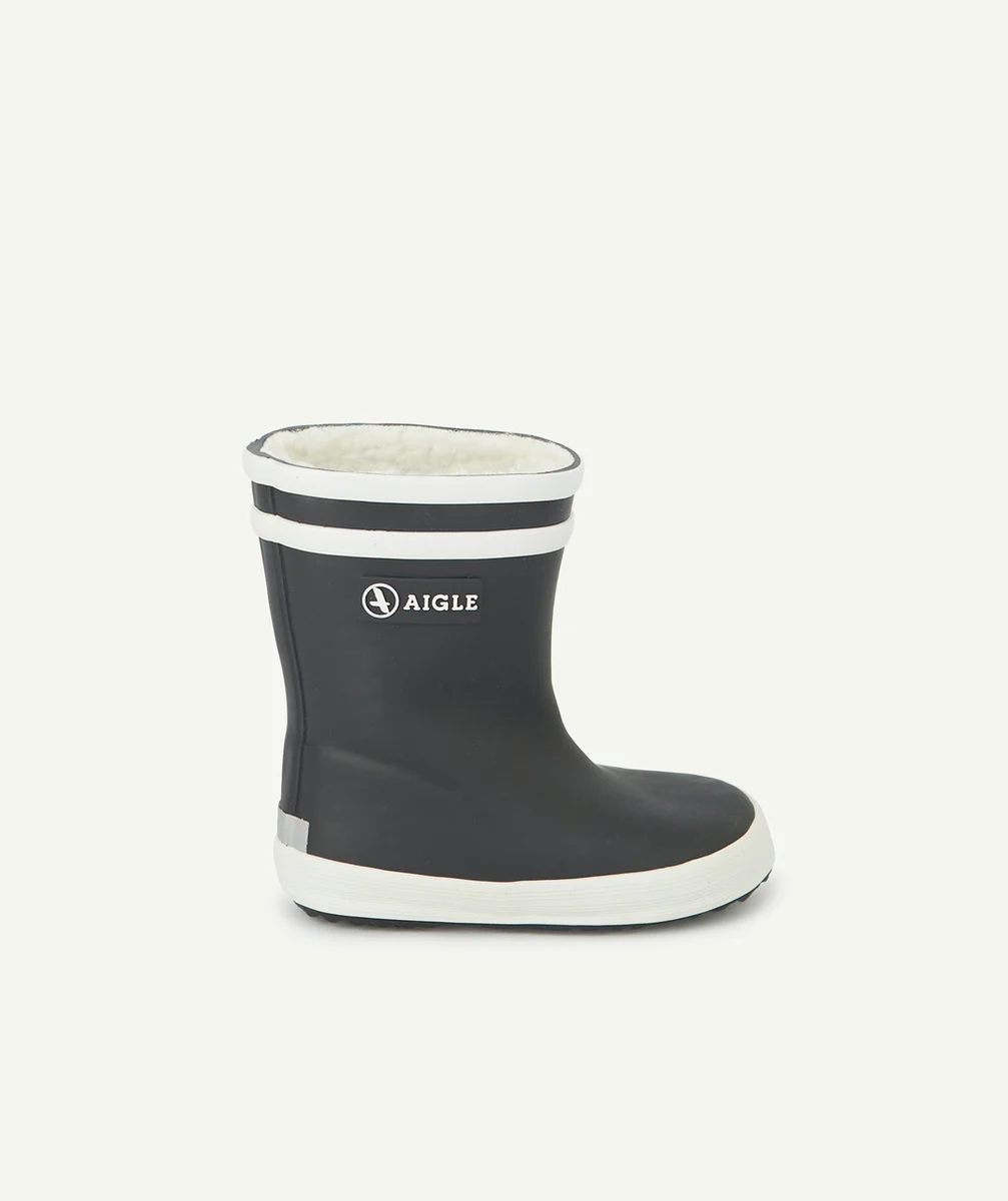 AIGLELES BOTTES PREMIERS PAS BÉBÉ MARINE DOUBLÉ SHERPA BABYFLAC