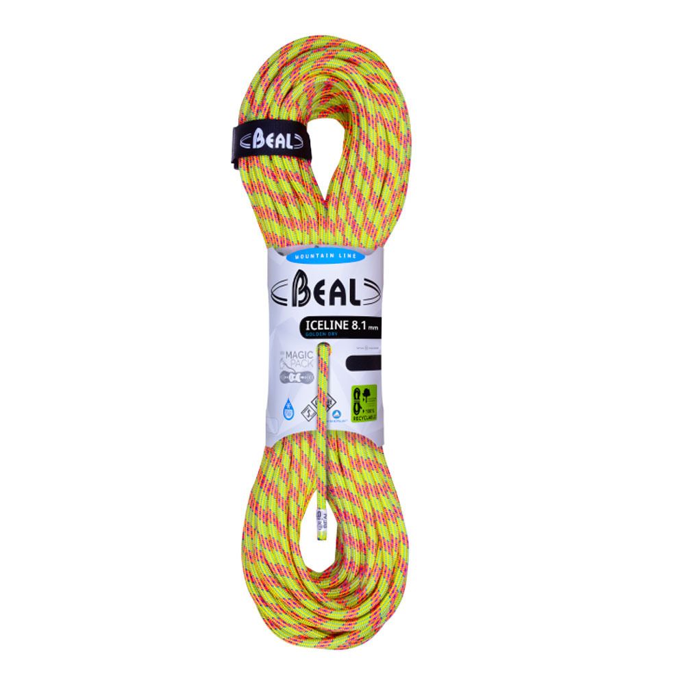 Beal ICE LINE 8.1MM 2X60M GD DC - Corde À double anis/emeraude