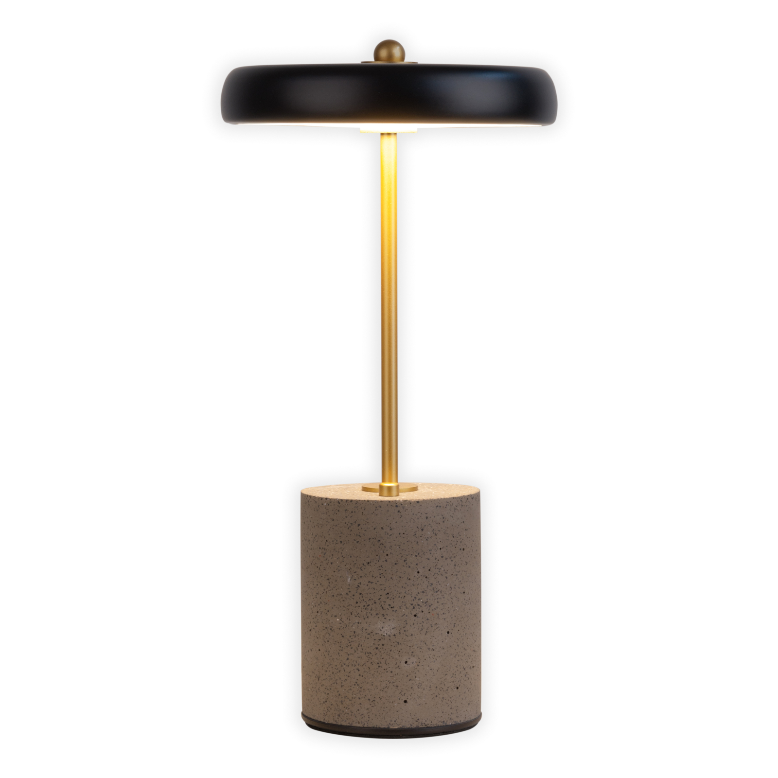 LED-Akku-Tischleuchte SETA - grau-schwarz - 30 cm Höhe