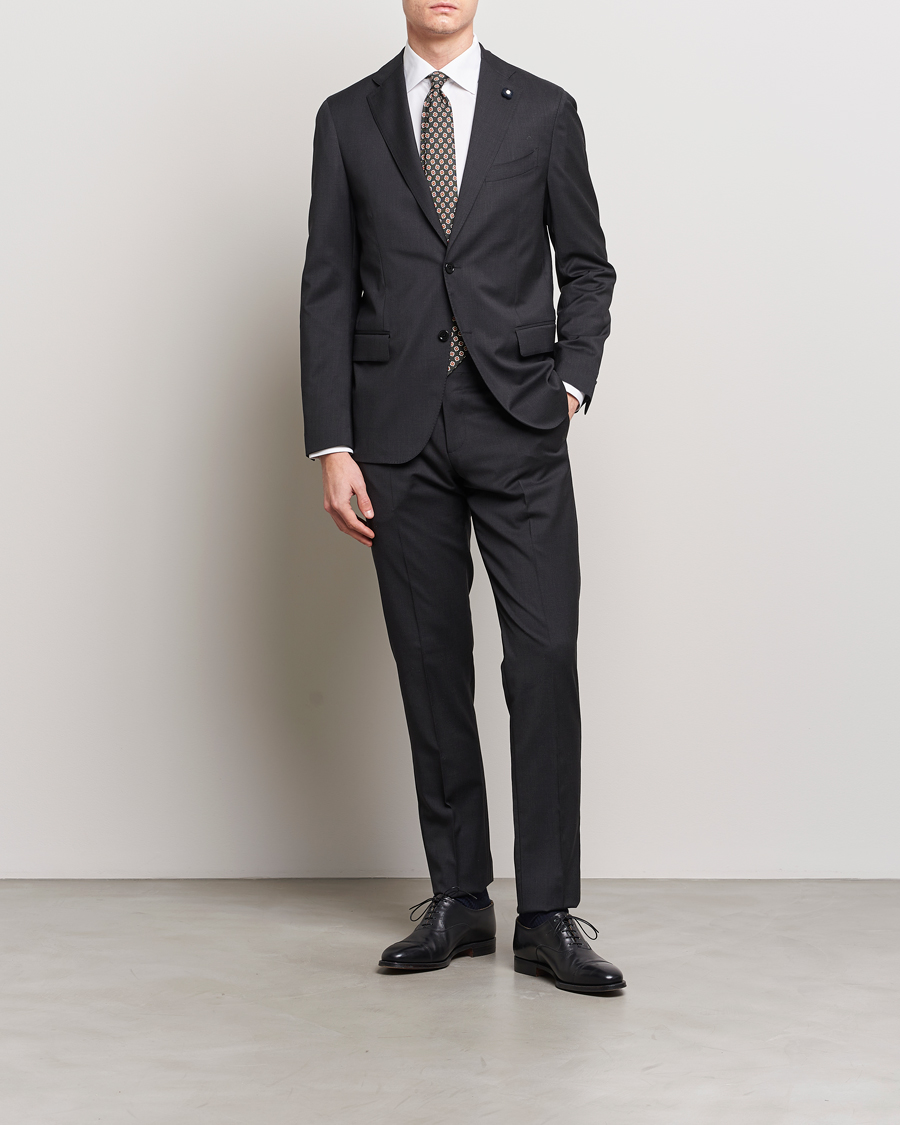Lardini Two Button Wool Blazer  Grey