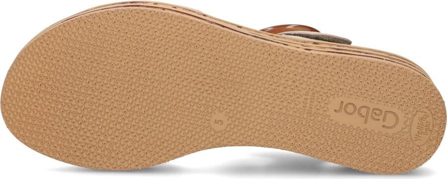 Gabor Dames Sandalen met hak 550 Beige Suède Plateauzool