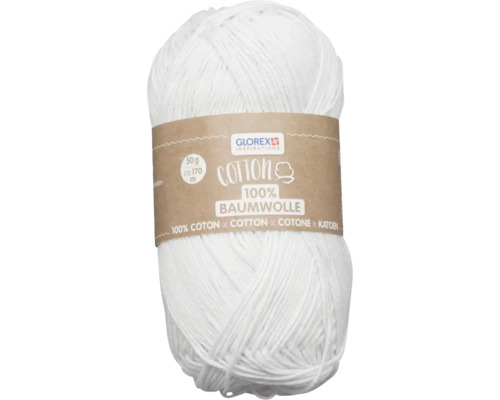 Wol 100% katoen wit 50 g