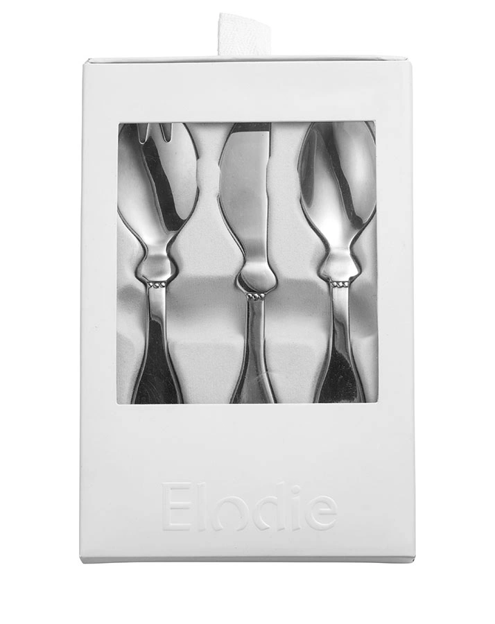 Besteck-Set DINNER 3-teilig aus Edelstahl in silber