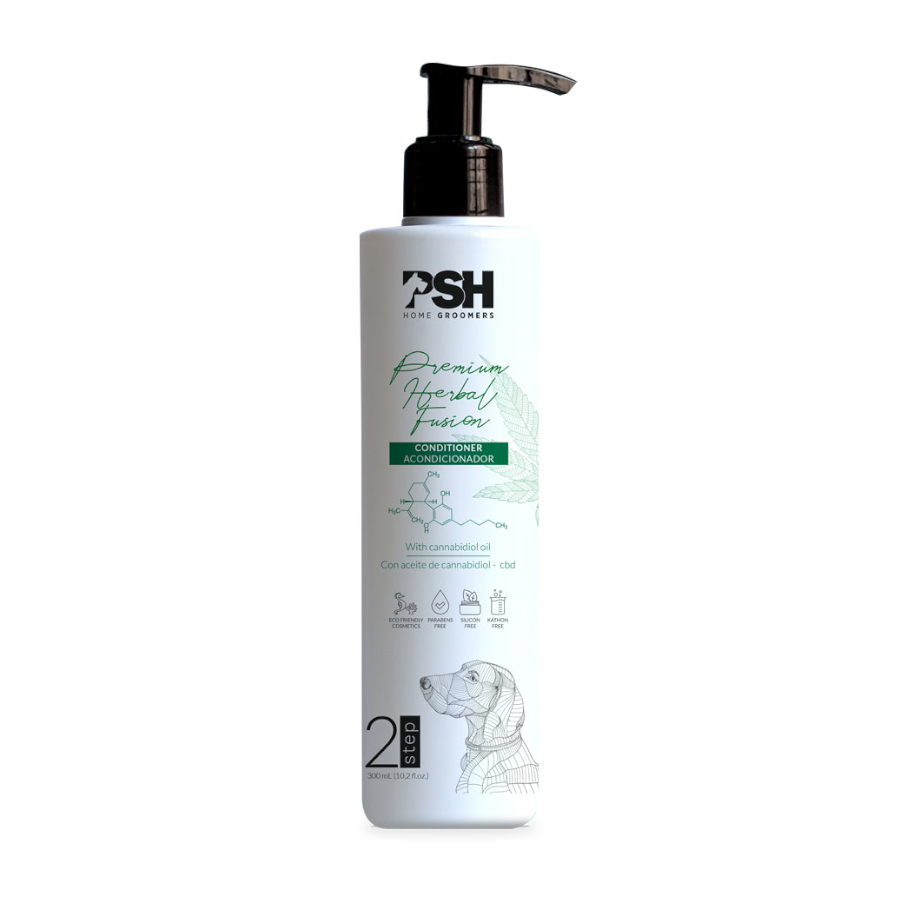 Condicionador PSH CBD Fusion para cães e gatos.
